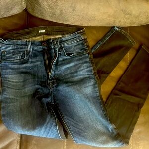 Hudson black and blue jeans